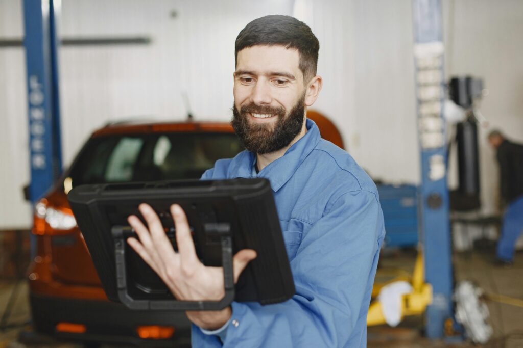 Mechanic With Tablet